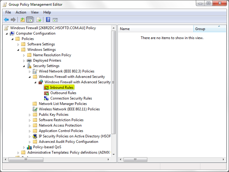 Group Policy Management Editor